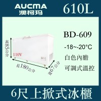 AUCMA澳柯瑪上掀密閉冷凍櫃BD-609